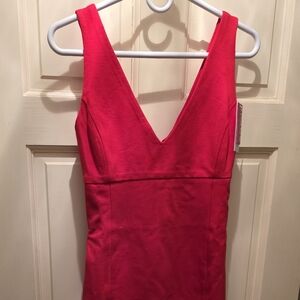 SPANX Red V-Neck Ponte Midi Dress